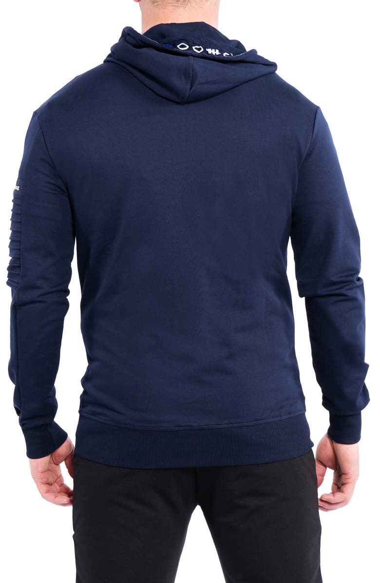 Maceoo Front Zip Stretch Cotton Hoodie, Alternate, color, 