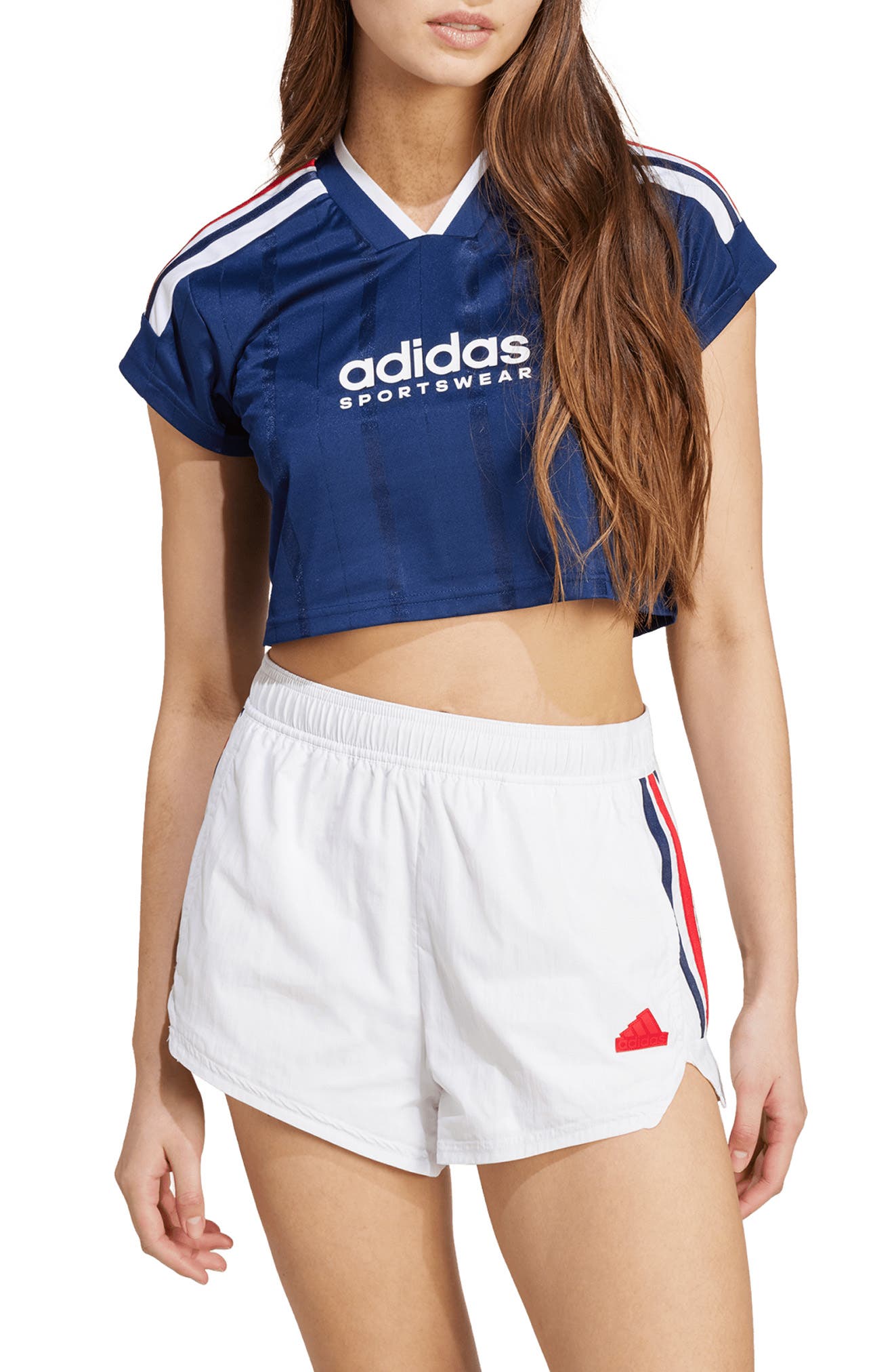 adidas shorts and crop top set