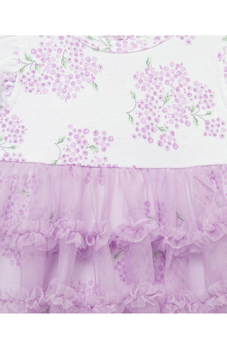 Little Me Kids' Hydrangea Popover Bodysuit & Headband, Alternate, color, Lilac