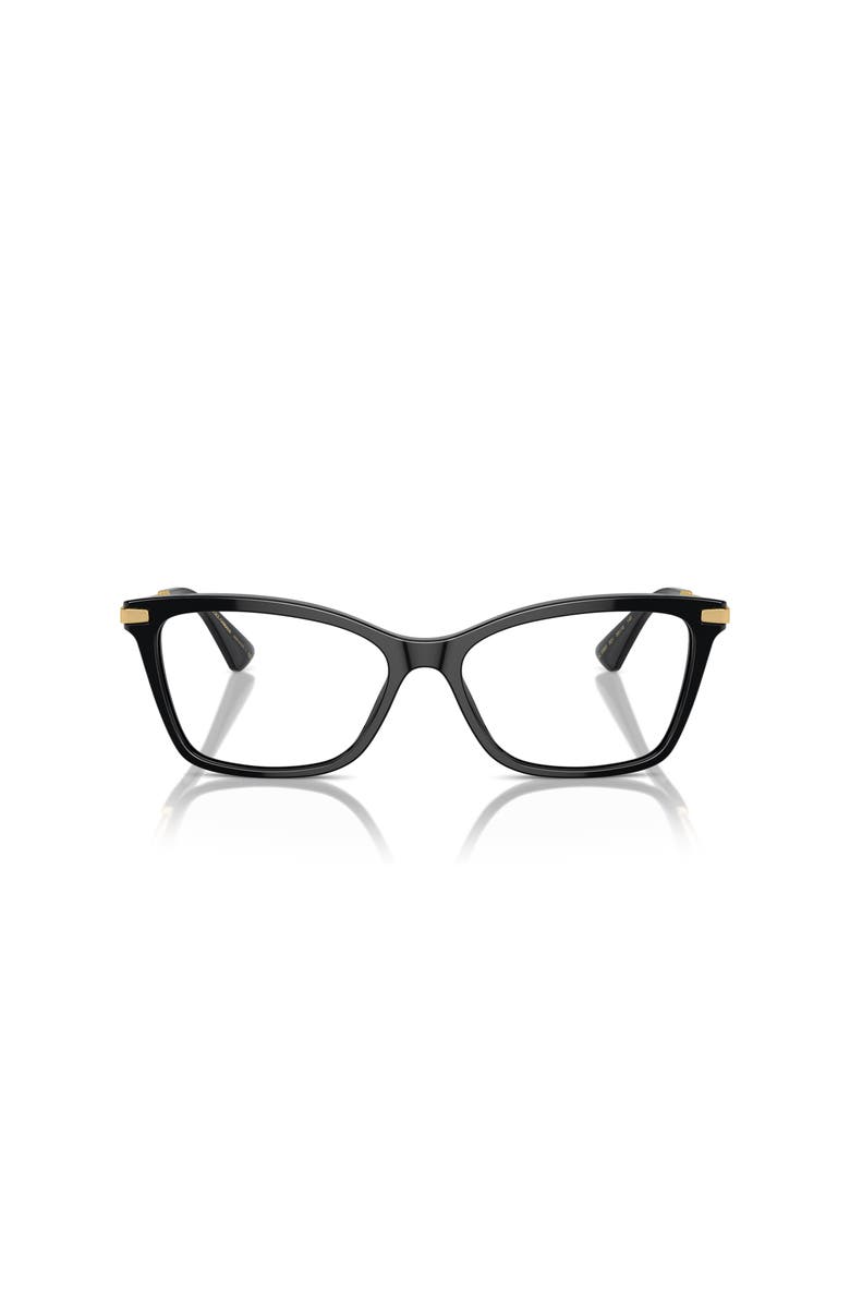 Dolce&Gabbana 54mm Rectangle optical glasses, Main, color, Black