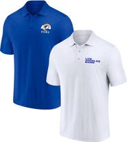 FANATICS Men's Fanatics Branded White/Royal Los Angeles Rams Lockup Two-Pack Polo Set