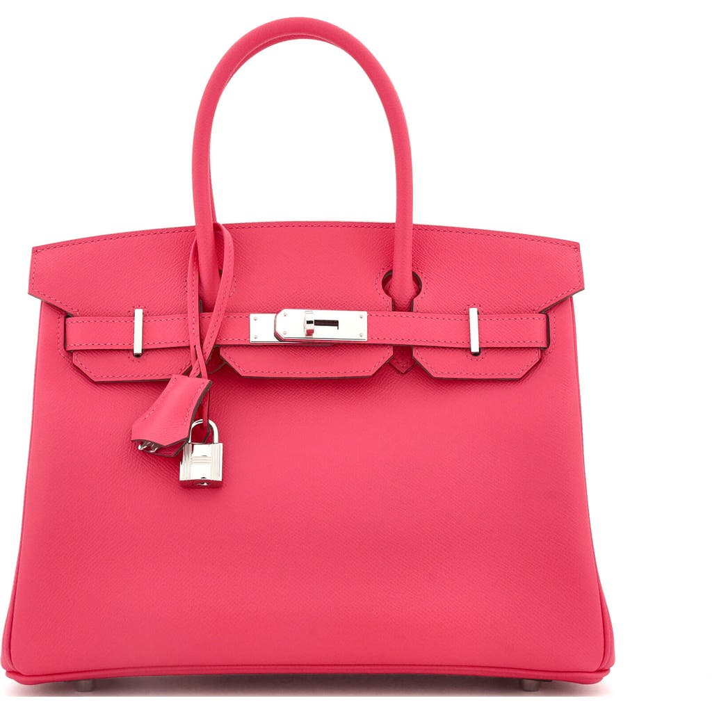 Pre-owned Hermes Hermes Birkin Handbag Pink Epsom With Palladium Hardware 30 In Pink