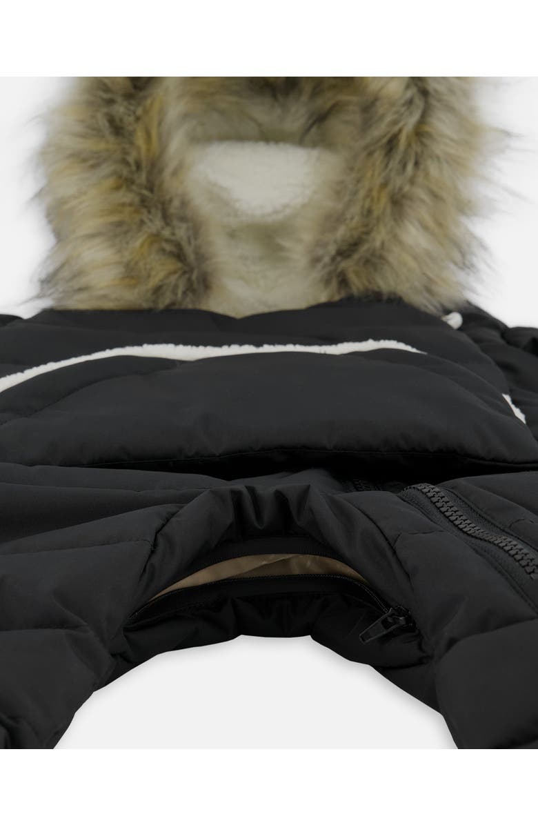 Deux par Deux Gender Inclusive One-Piece Snug Snowsuit Designed for Car Seat, Alternate, color, Black