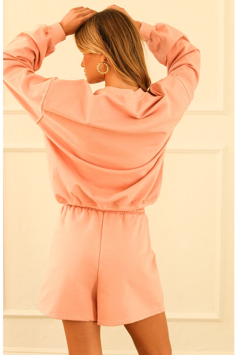 Love Yourself Drawstring Sweatshorts, Alternate, color, Pink Sands