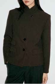 MANGO Micro Houndstooth Check Blazer