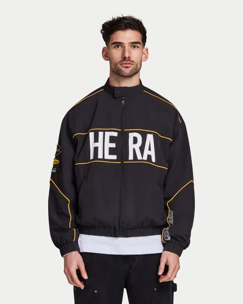 Funnel Neck Racing Track Jacket