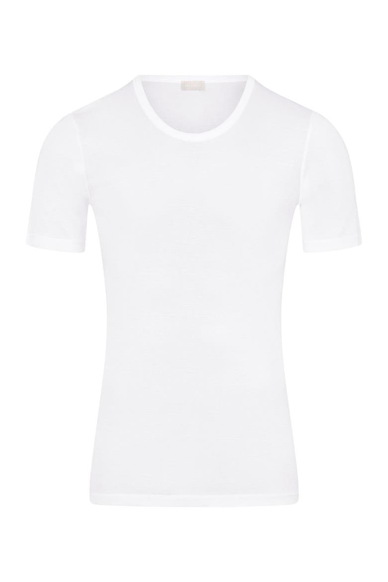 Cotton Pure Fitted Cotton Crew Neck T-Shirt, Main, color, White