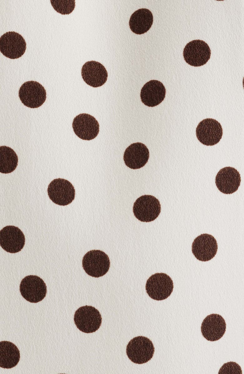 Anne Klein Shirred Neck Sleeveless Top, Alternate, color, White Dove/ Dark Chocolate