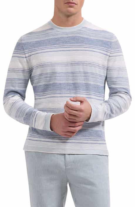 Stripe Cotton Crewneck Sweater