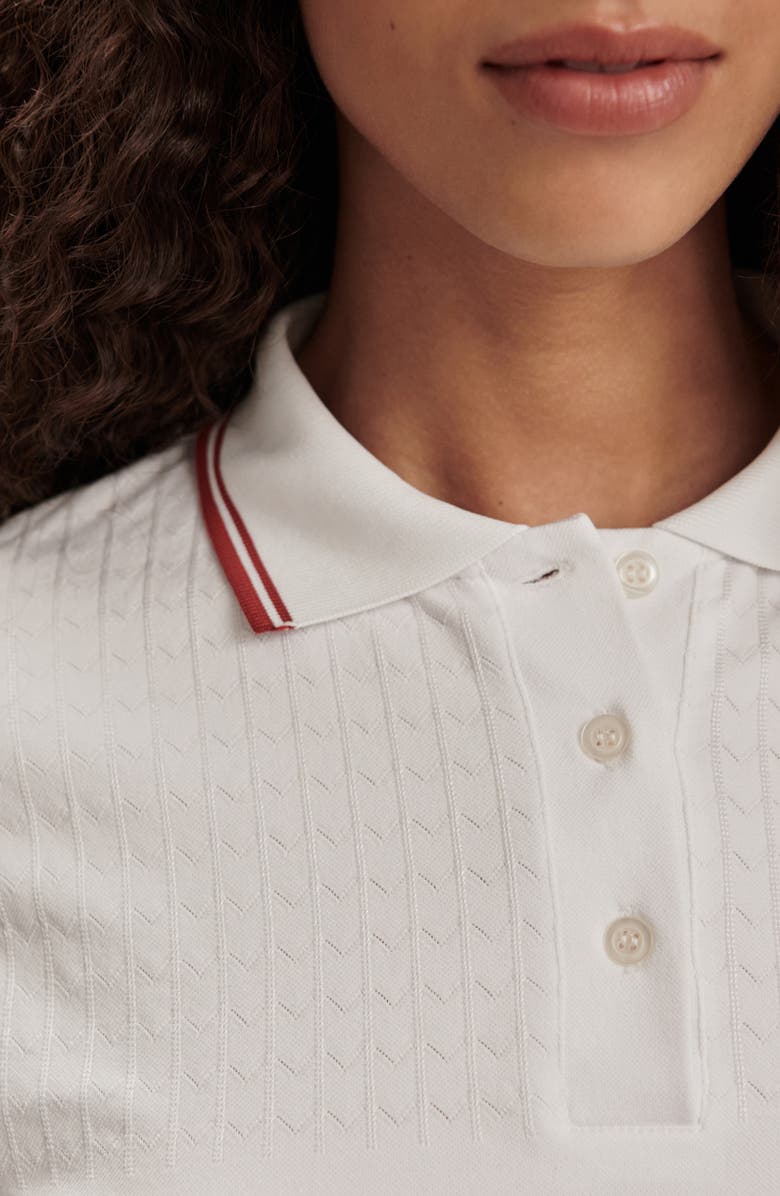 Varley Mickey Seamless Performance Polo, Alternate, color, White
