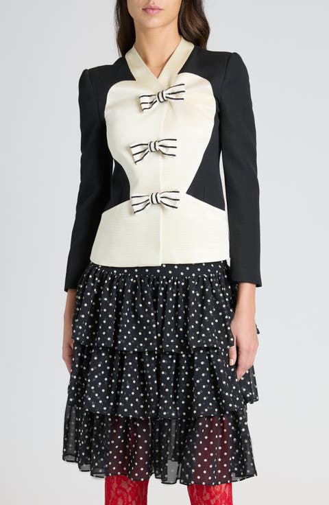 Bow Front Virgin Wool Jacket