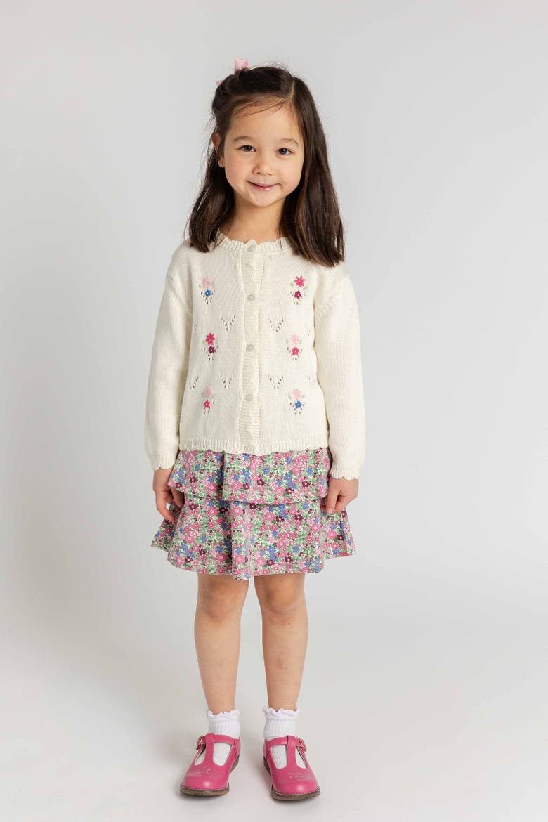 Sweater with Hand Embroidered Flowers, Alternate, color, Ivory