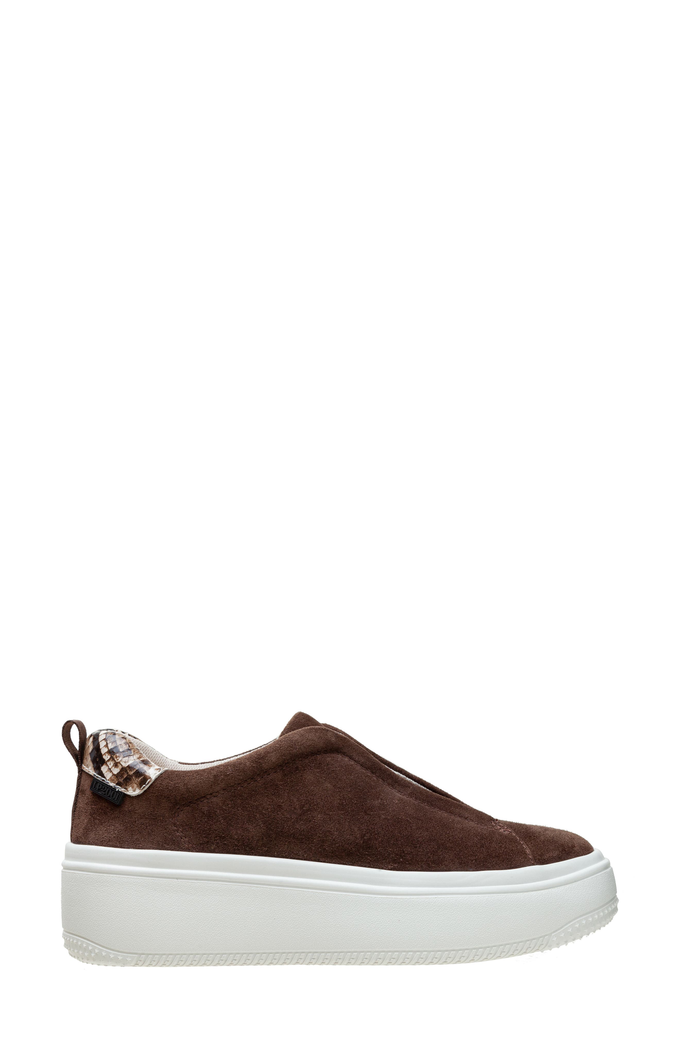 Linea Paolo Golde Platform Sneaker, Alternate, color, Chocolate Brown/ Brown