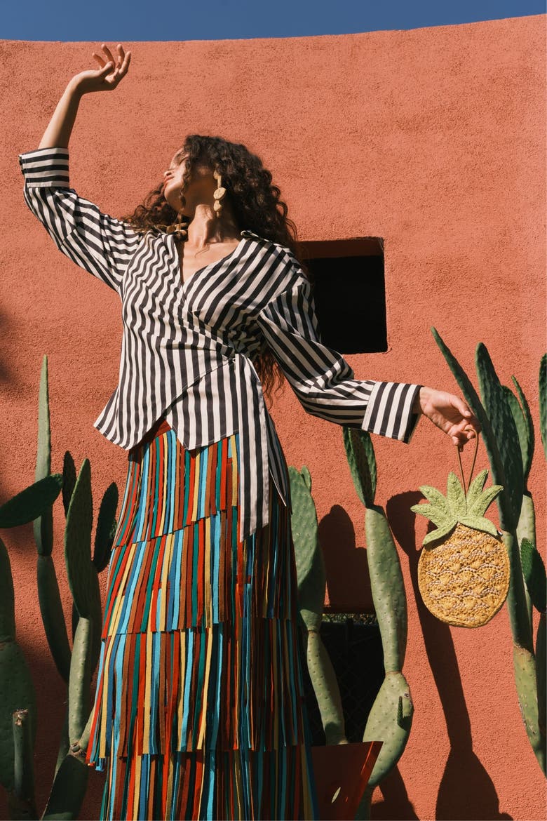 Za Za Knit Skirt, Alternate, color, Vibrant Multi Stripe