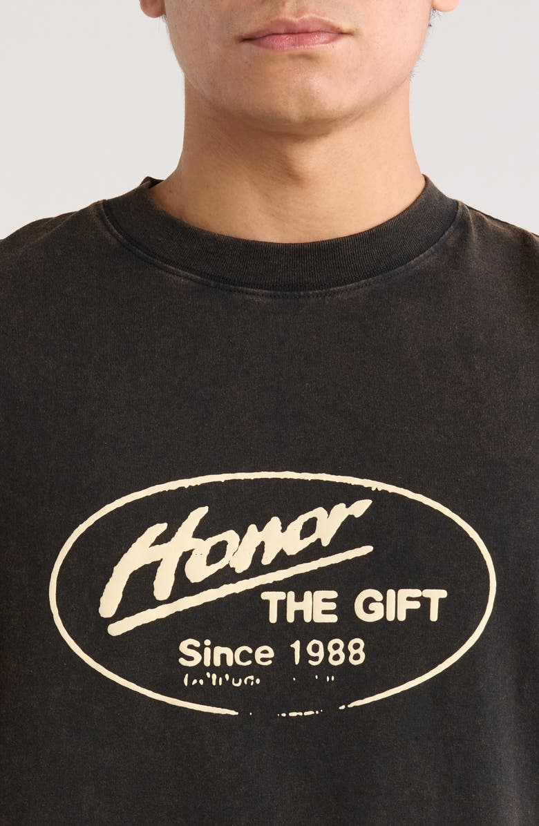 HONOR THE GIFT Layered Just Be Long Sleeve Graphic T-Shirt, Alternate, color, Black