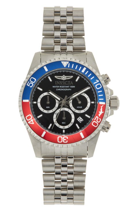 Pro Diver Bracelet Strap Chronograph Watch, 43mm