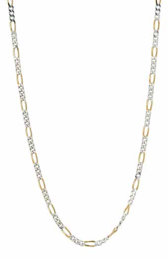 AMERICAN EXCHANGE Two-Tone Figaro Chain Necklace