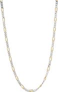 AMERICAN EXCHANGE Two-Tone Figaro Chain Necklace