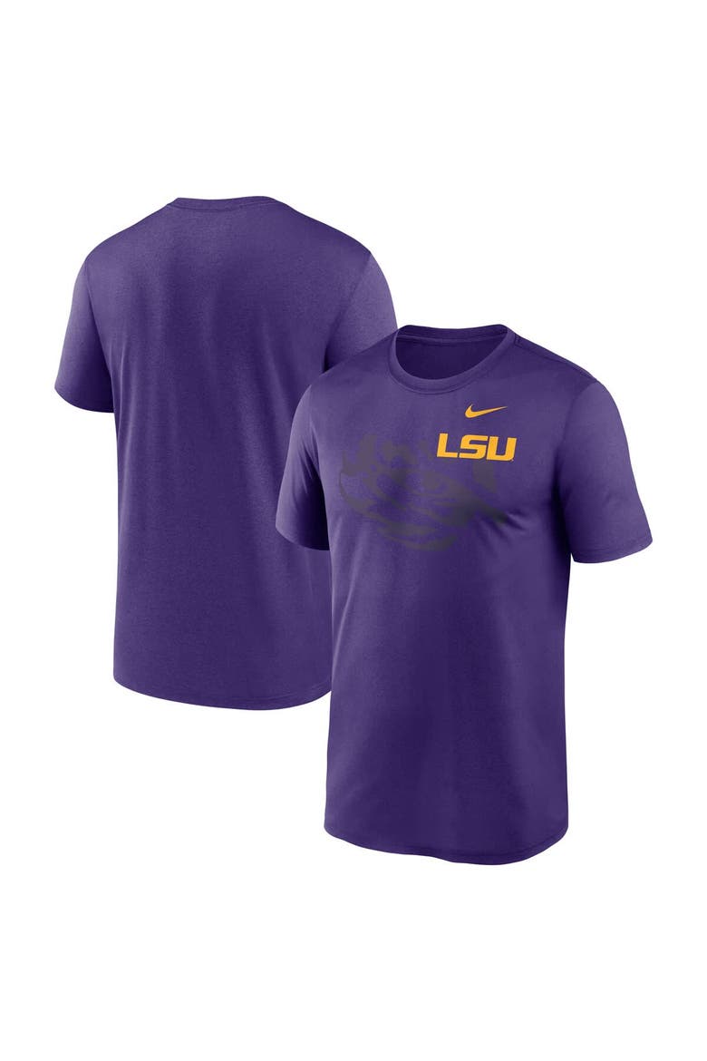 Men's Nike Purple LSU Tigers Campus Shadow Legend Performance T-Shirt, Alternate, color, Purple