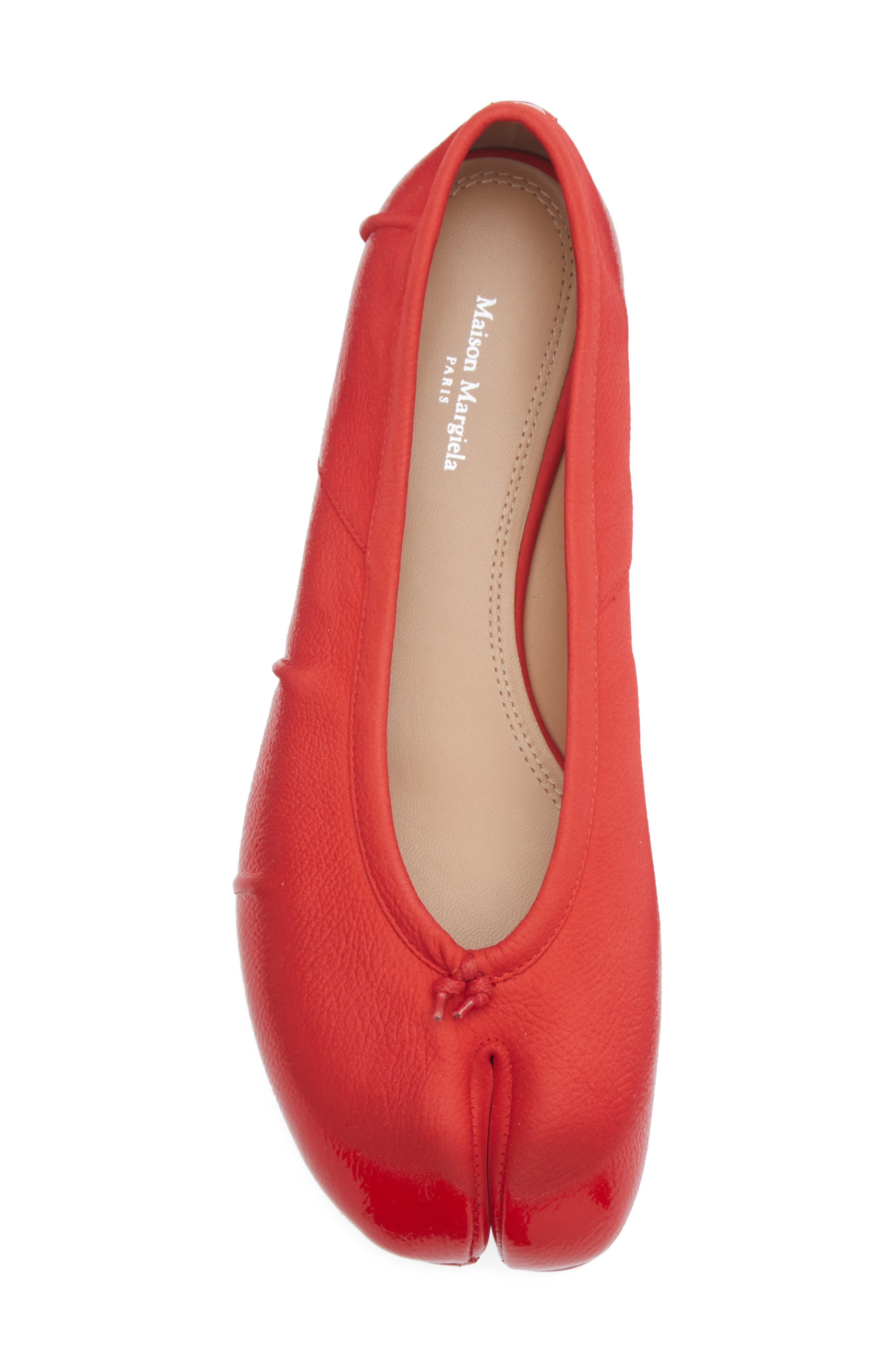 Maison Margiela Tabi Ballet Flat, Alternate, color, Red