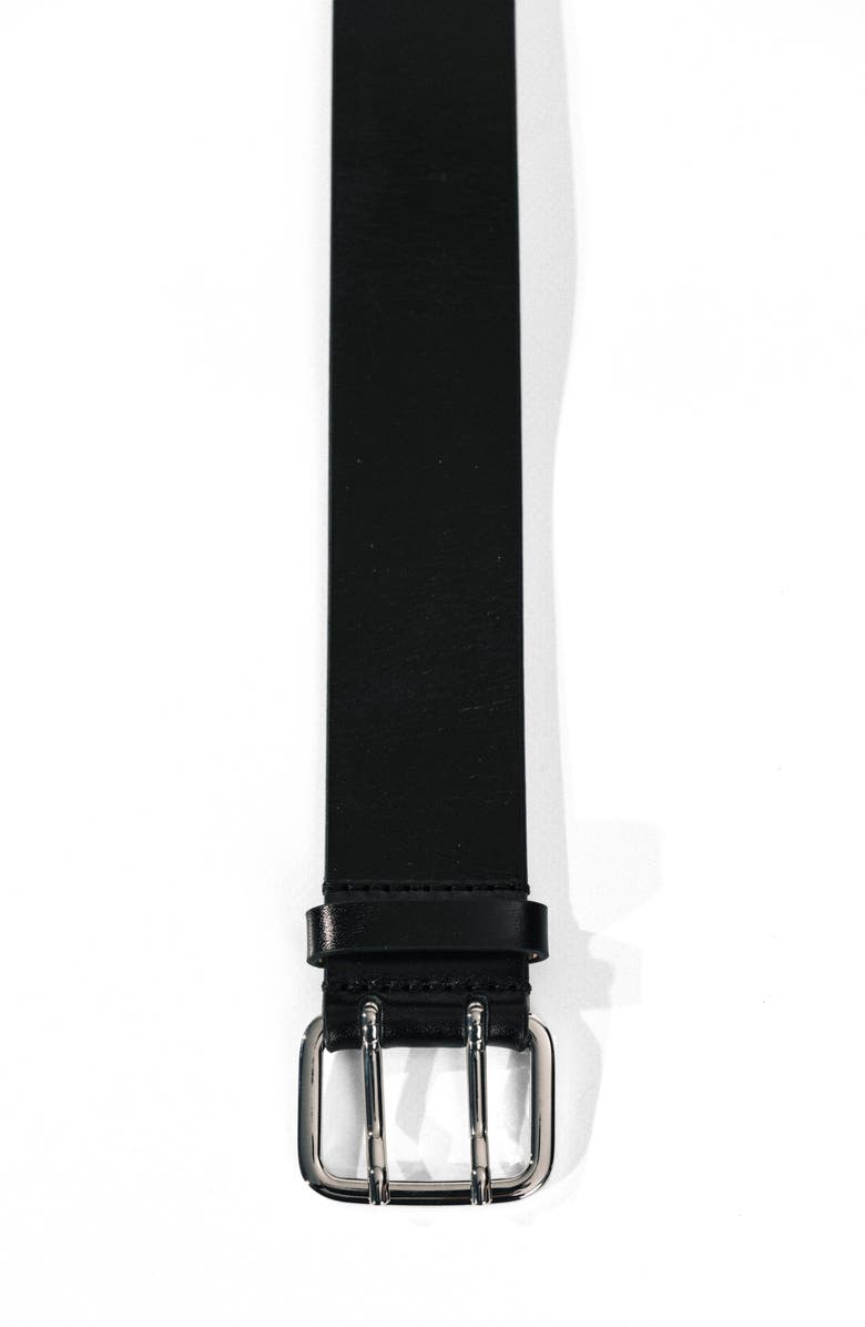 Déhanche Mini Hutch Leather Belt, Alternate, color, Black/ Silver