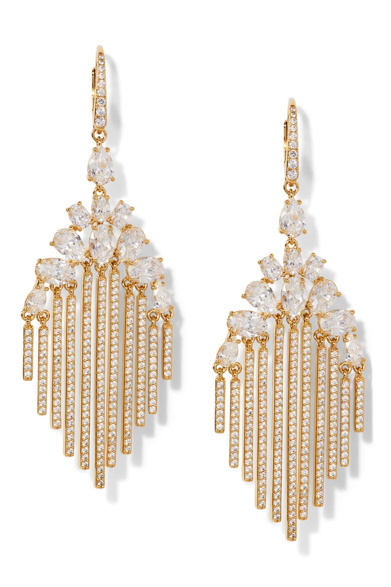 Starlet Drama Drop Earrings, Main, color, GOLD