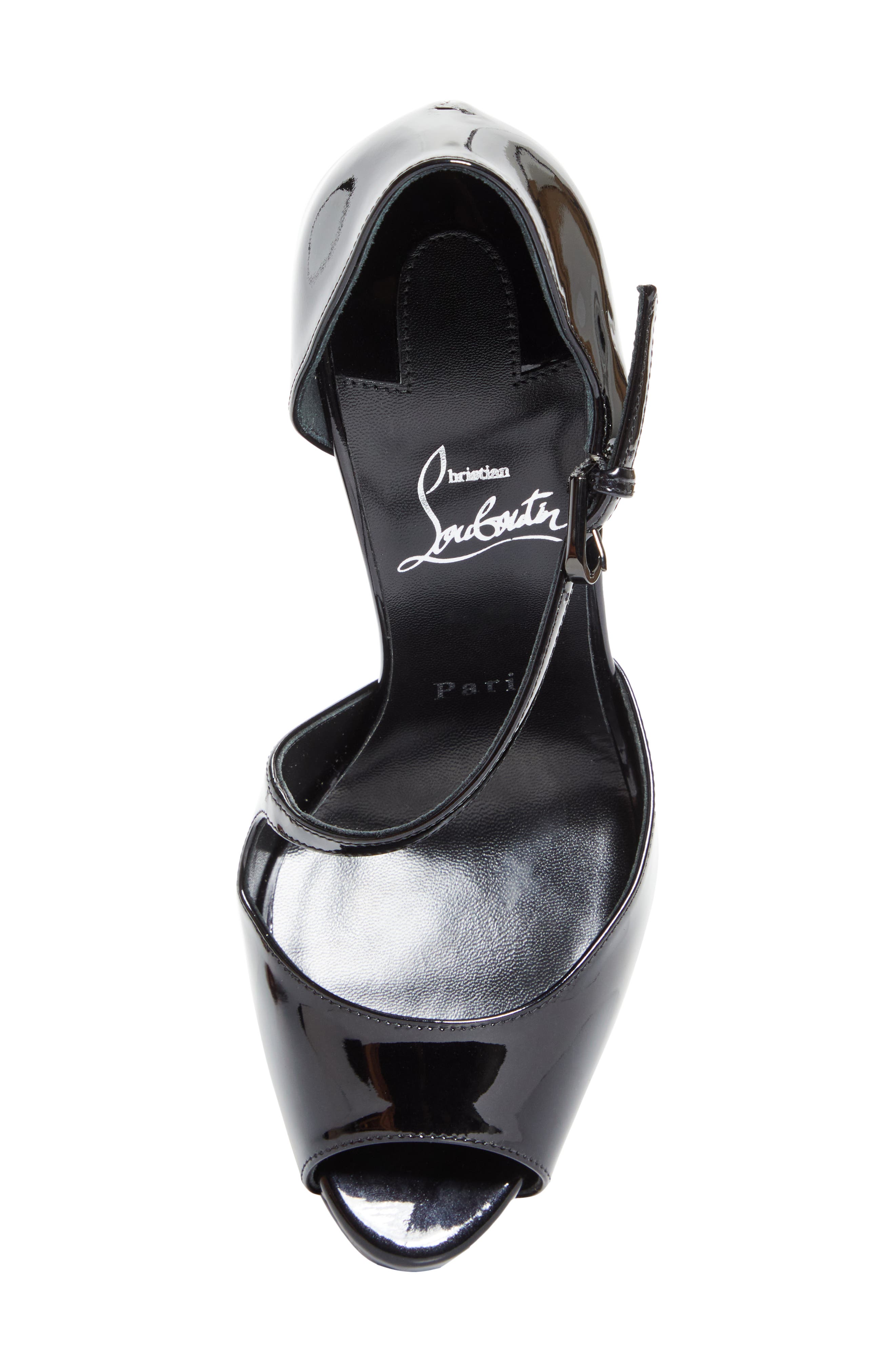 Christian Louboutin Miss Zigourata Alta Platform Peep Toe Sandal, Alternate, color, Black