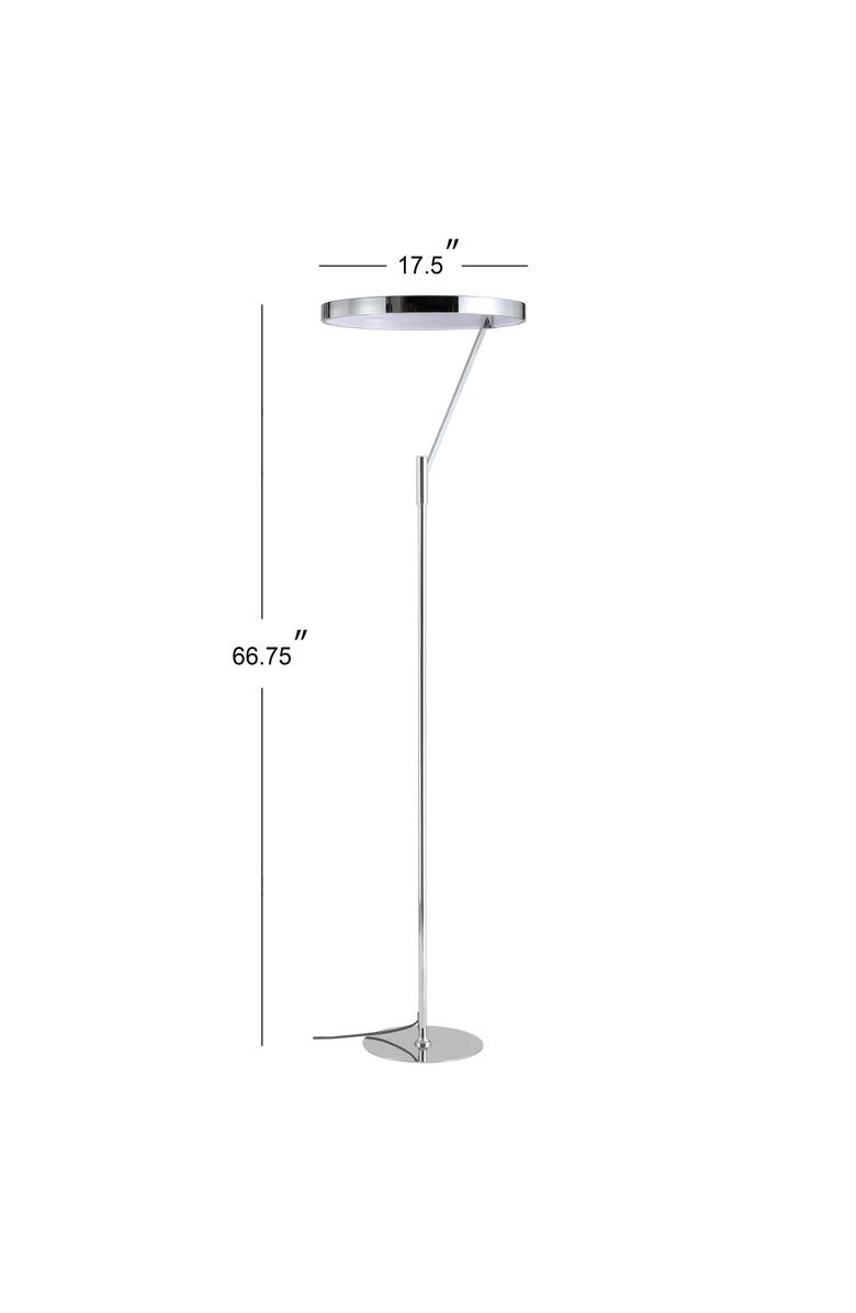 JONATHAN Y Owen 66.7" Integrated LED Metal Floor Lamp, Alternate, color, Chrome