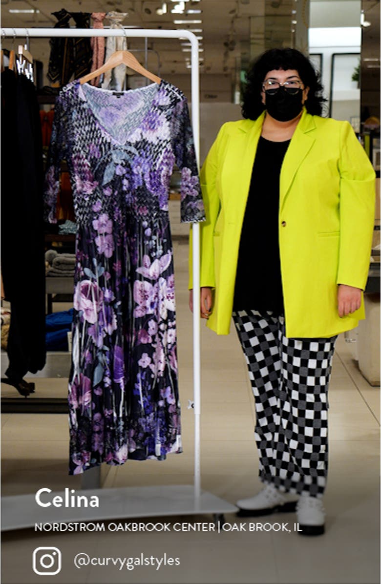 Floral Satin Charmeuse Dress, sales video thumbnail