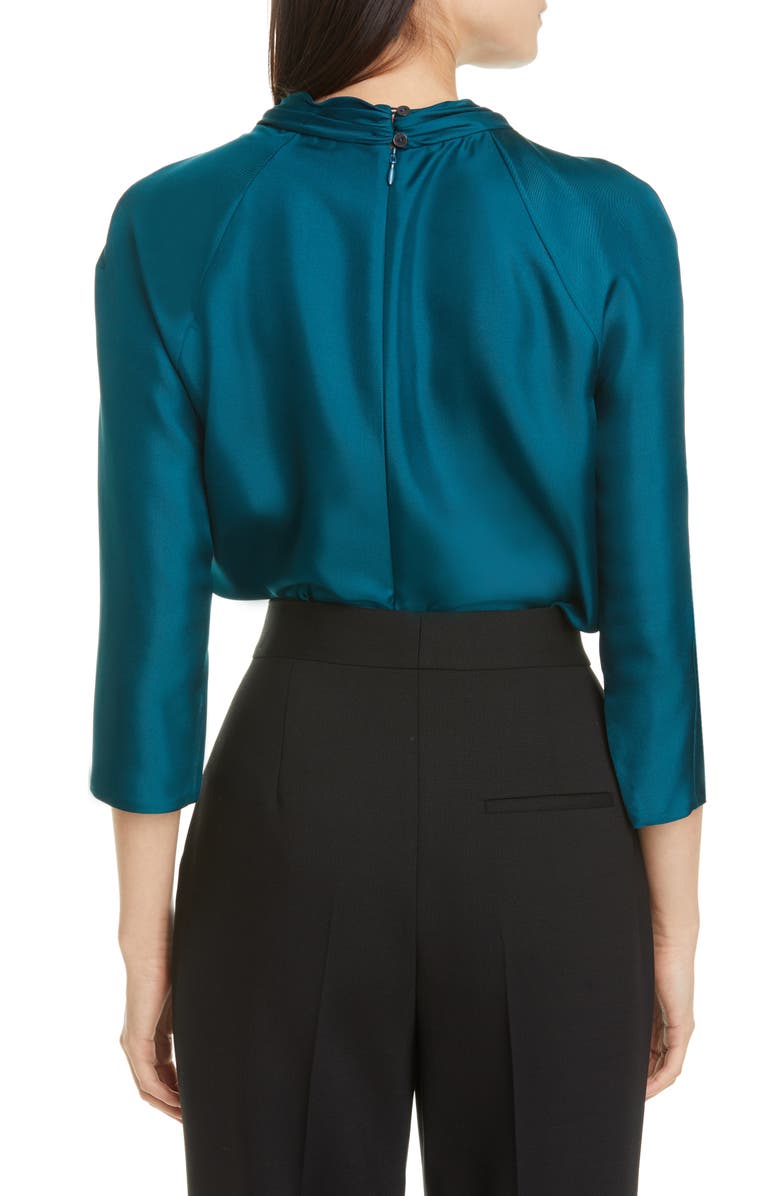 PARTOW Star Twist Neck Silk Blouse, Alternate, color,