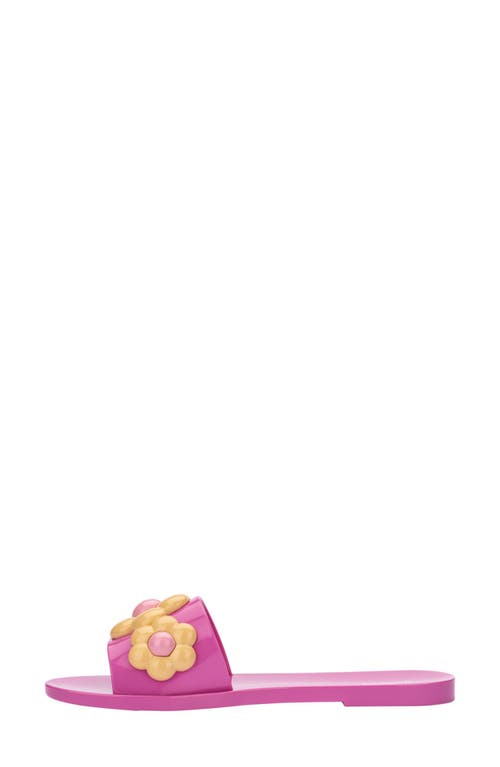 Melissa Babe Spring Slide Sandal In Lilac/yellow
