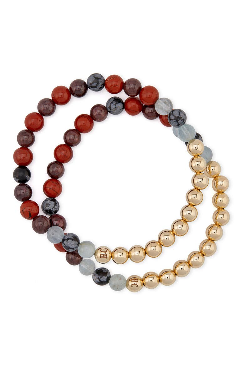 N82 Gut Health Set of 2 Healer's Bracelets, Alternate, color, YELLOW GOLD