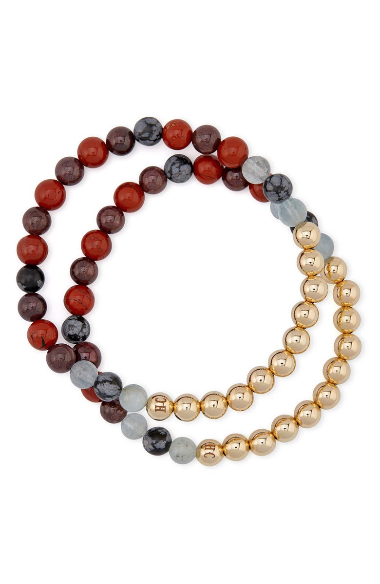 The Healer’s Collection N82 Gut Health Set of 2 Healer's Bracelets, Alternate, color, Yellow Gold