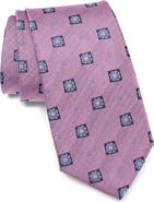 Jack Victor Geometric Medallion Silk Tie
