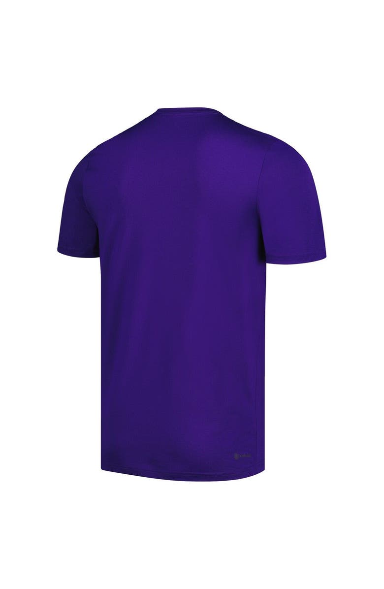 adidas Men's adidas Purple Washington Huskies Stripe Up AEROREADY Pregame T-Shirt, Alternate, color, Purple
