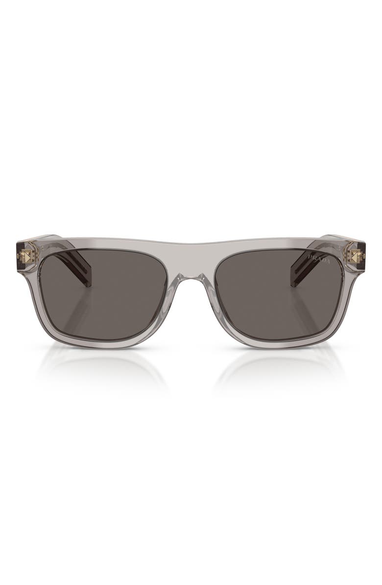 Prada 55mm Pillow Sunglasses, Main, color, Hematite / Dark Grey