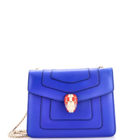 Serpenti Forever Square Shoulder Bag Leather Small