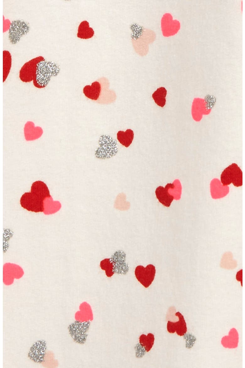 Ruffle Fleece Dress, Alternate, color, IVORY EGRET HEARTS