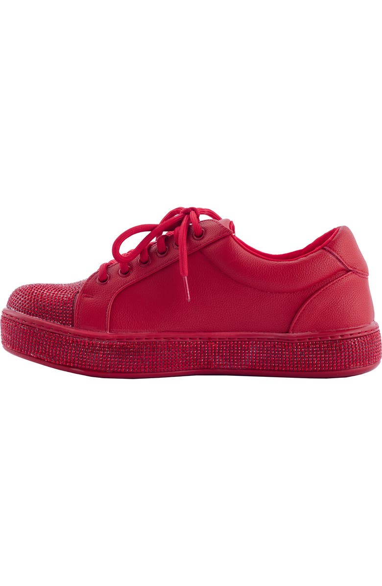 LADY COUTURE Legend Rhinestone Sneaker, Alternate, color, Red
