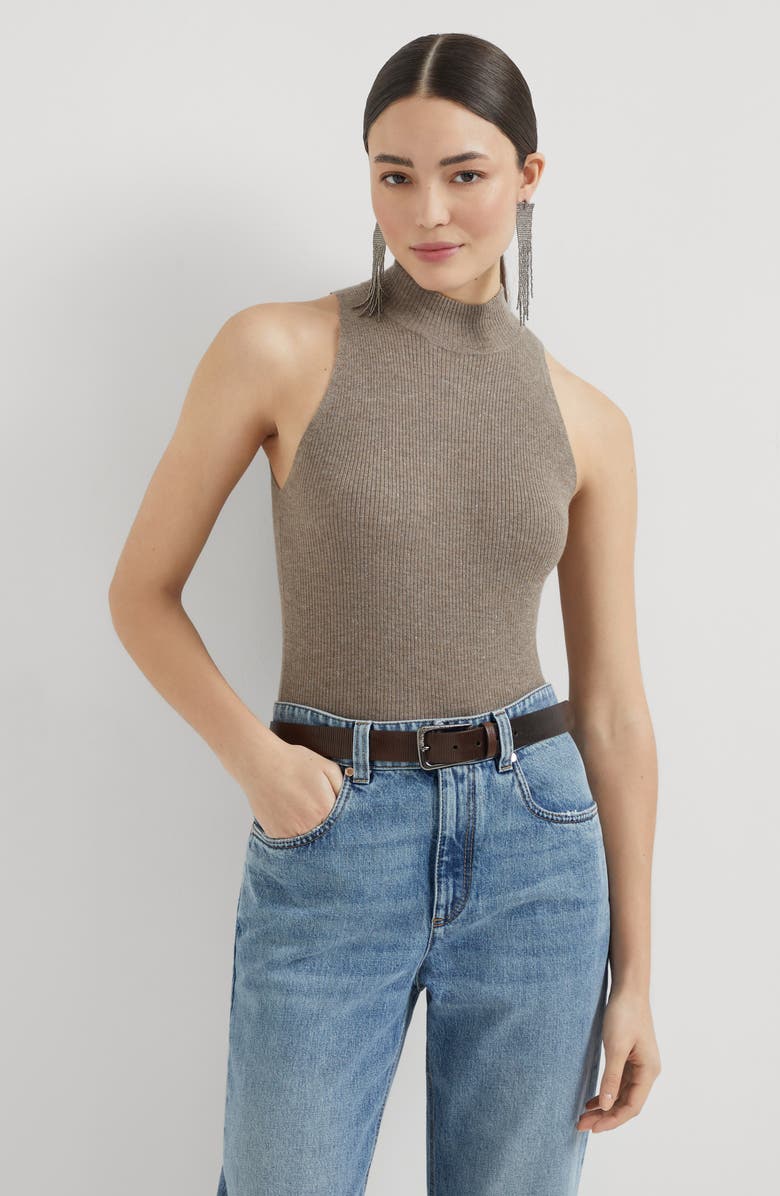 Brunello Cucinelli Knit top, Alternate, color, Light Brown