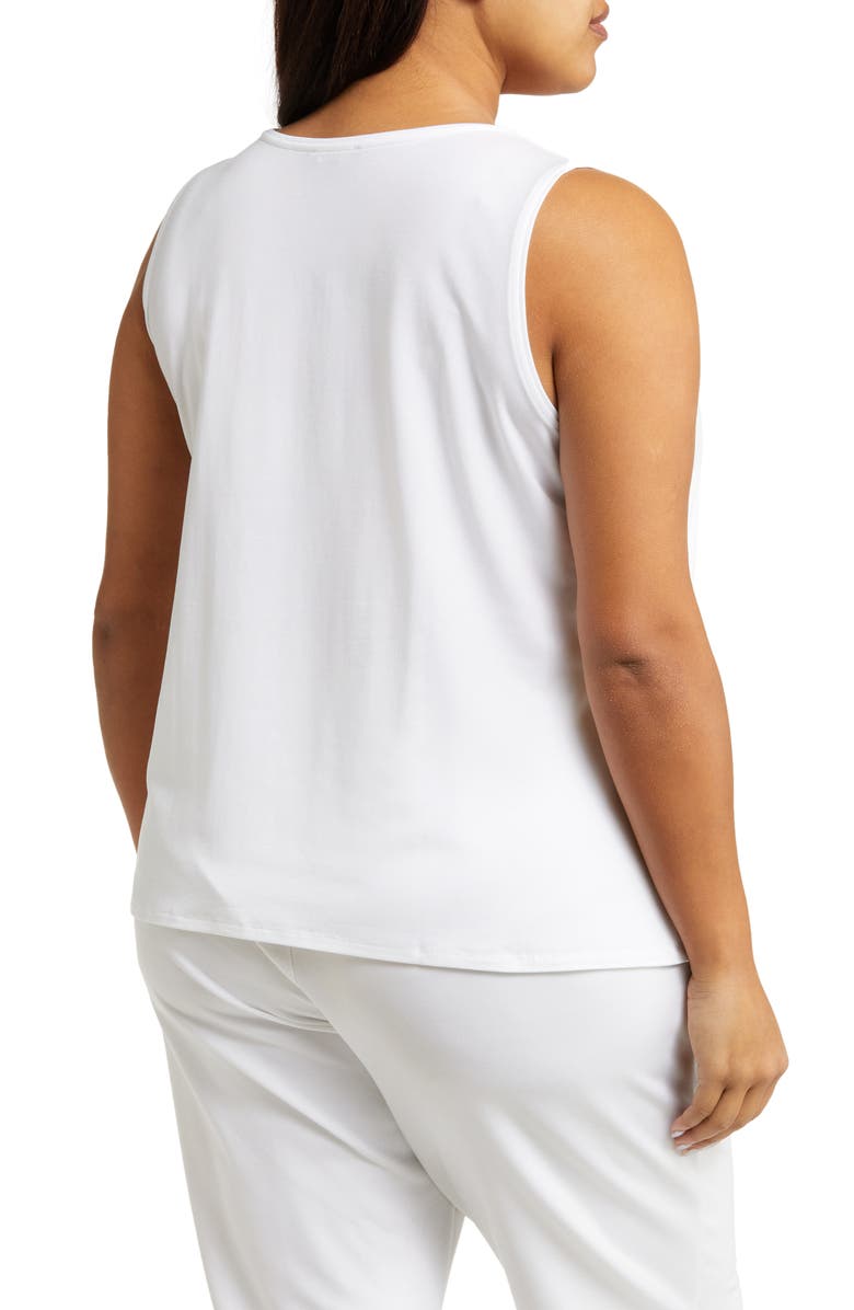 Eileen Fisher Stretch Jersey Tank, Alternate, color, White
