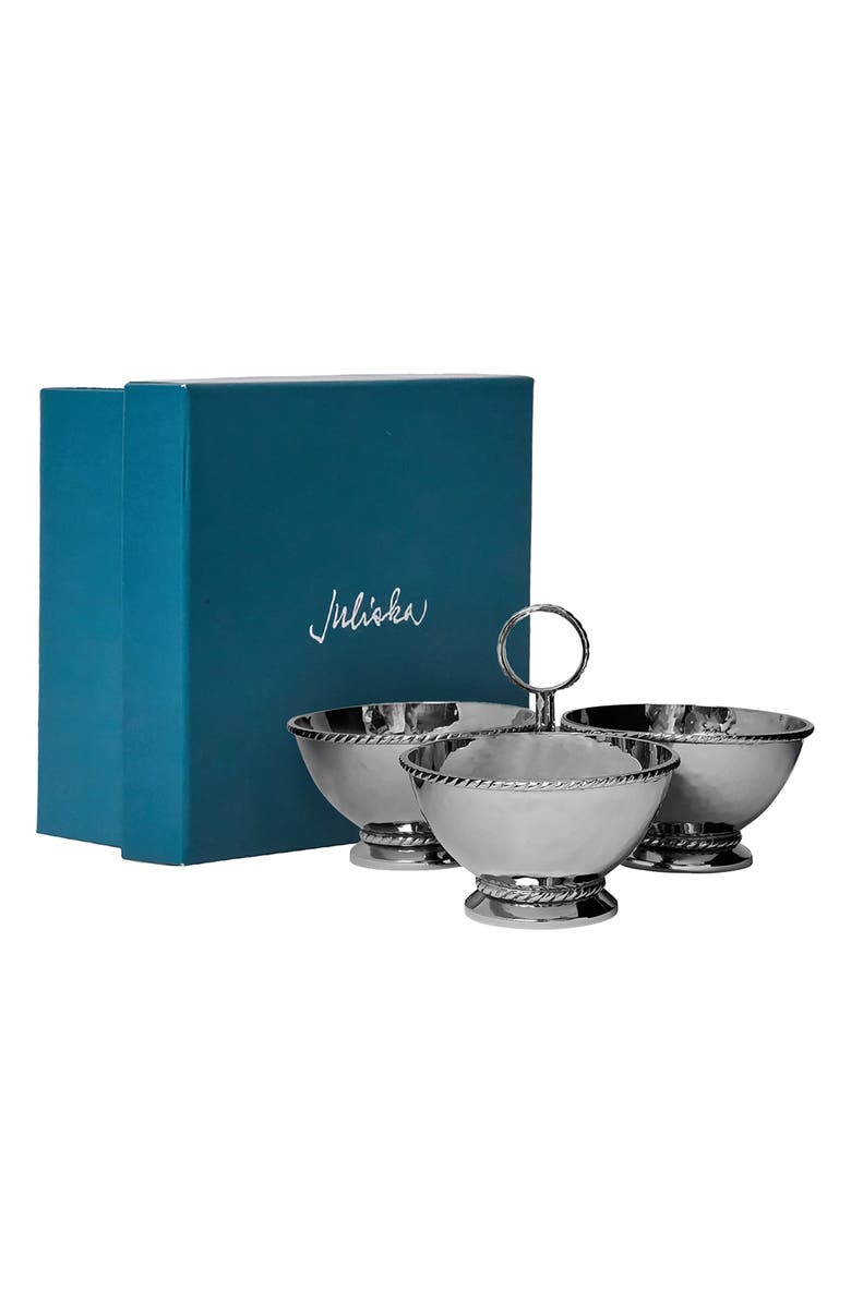 Juliska Graham Triple Cocktail Bowl, Alternate, color, Silver