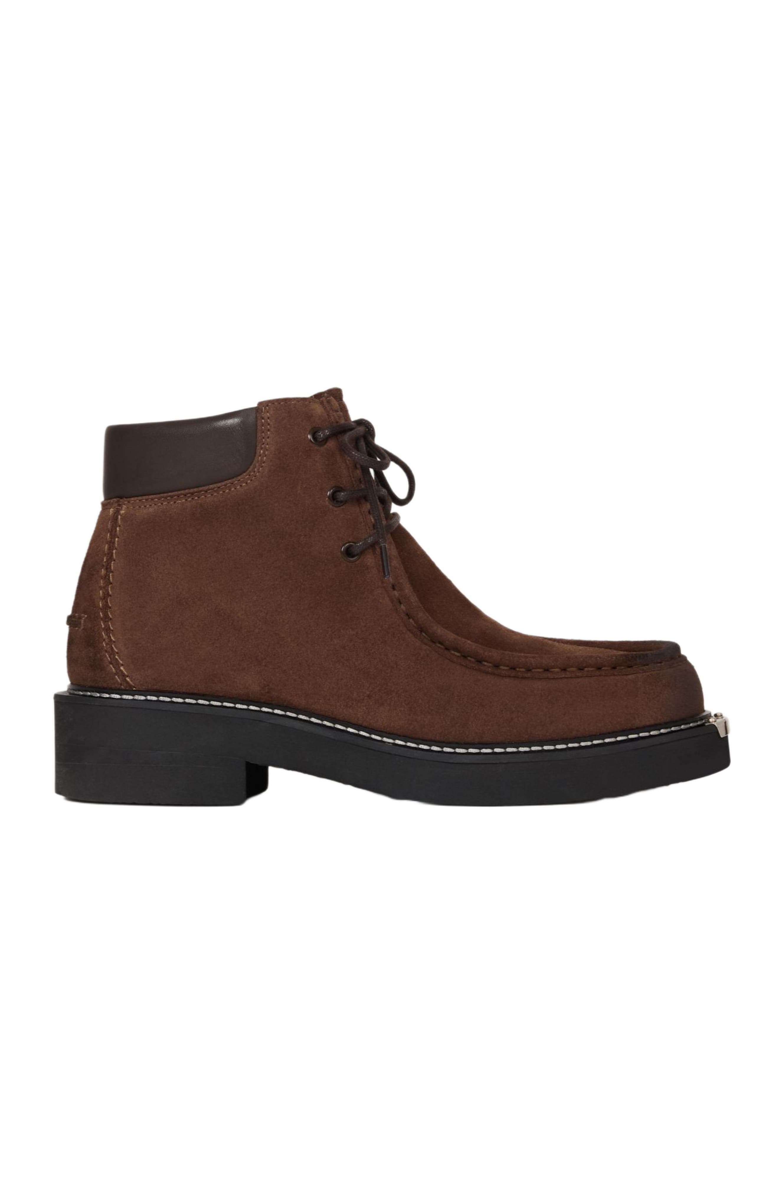 SANDRO Leather boots, Main, color, Brown