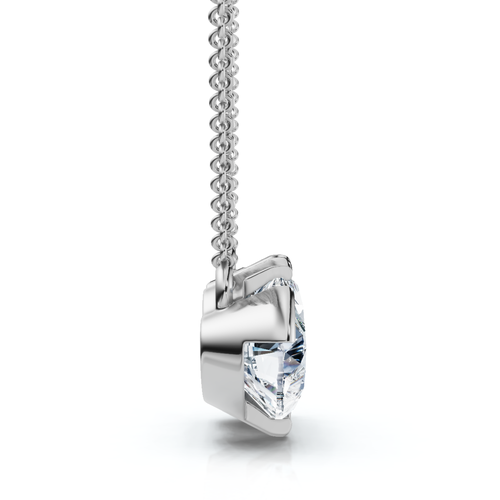Bliss Diamond 2ct Toi Et Moi Heart Emerald Diamond Pendant 14k Gold Necklace Lab Grown In White Gold