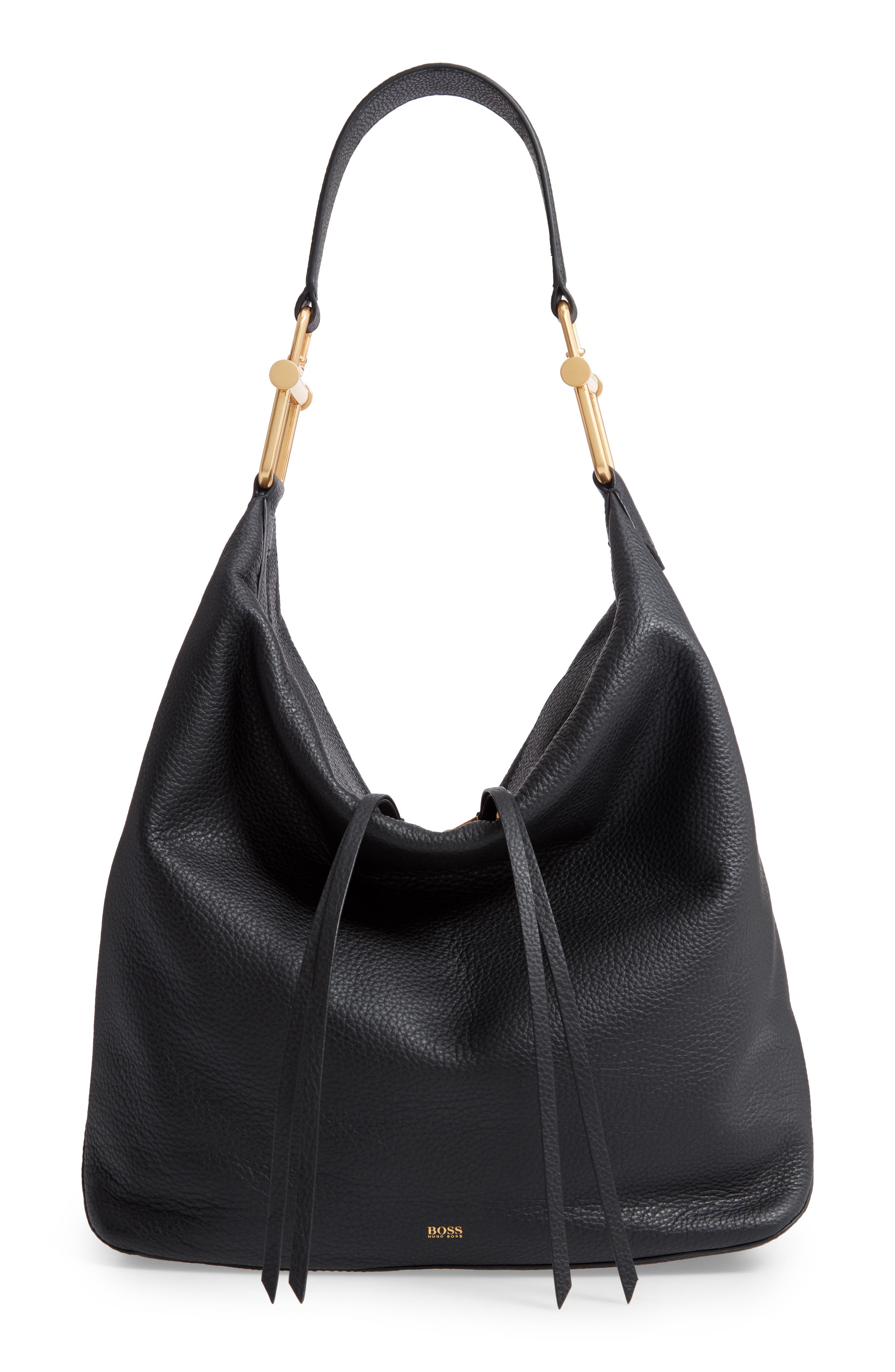 BOSS Christy Leather Hobo, Main, color, 