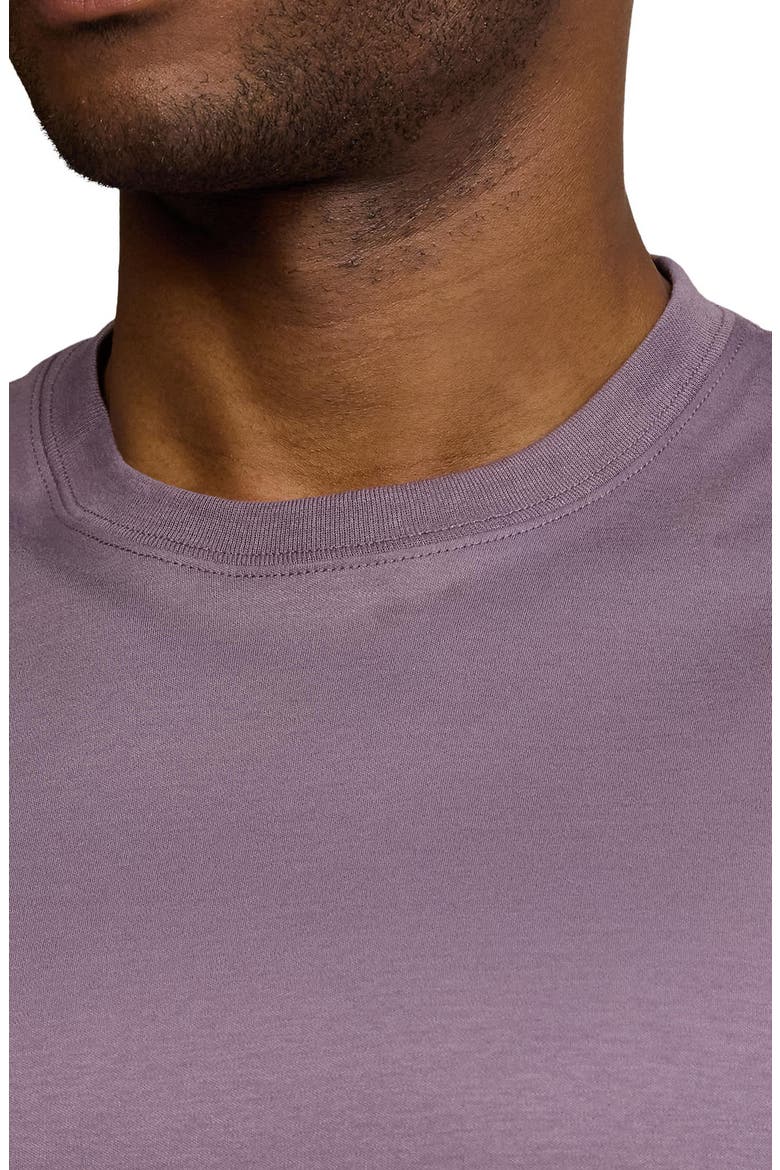 Short Sleeve Cotton Interlock Crewneck T-Shirt, Alternate, color, VIOLET MELANGE