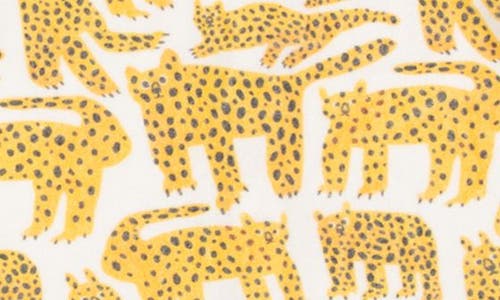 Miki Miette Kids' Jerry Cheetah Short Sleeve Cotton Button-up Shirt
