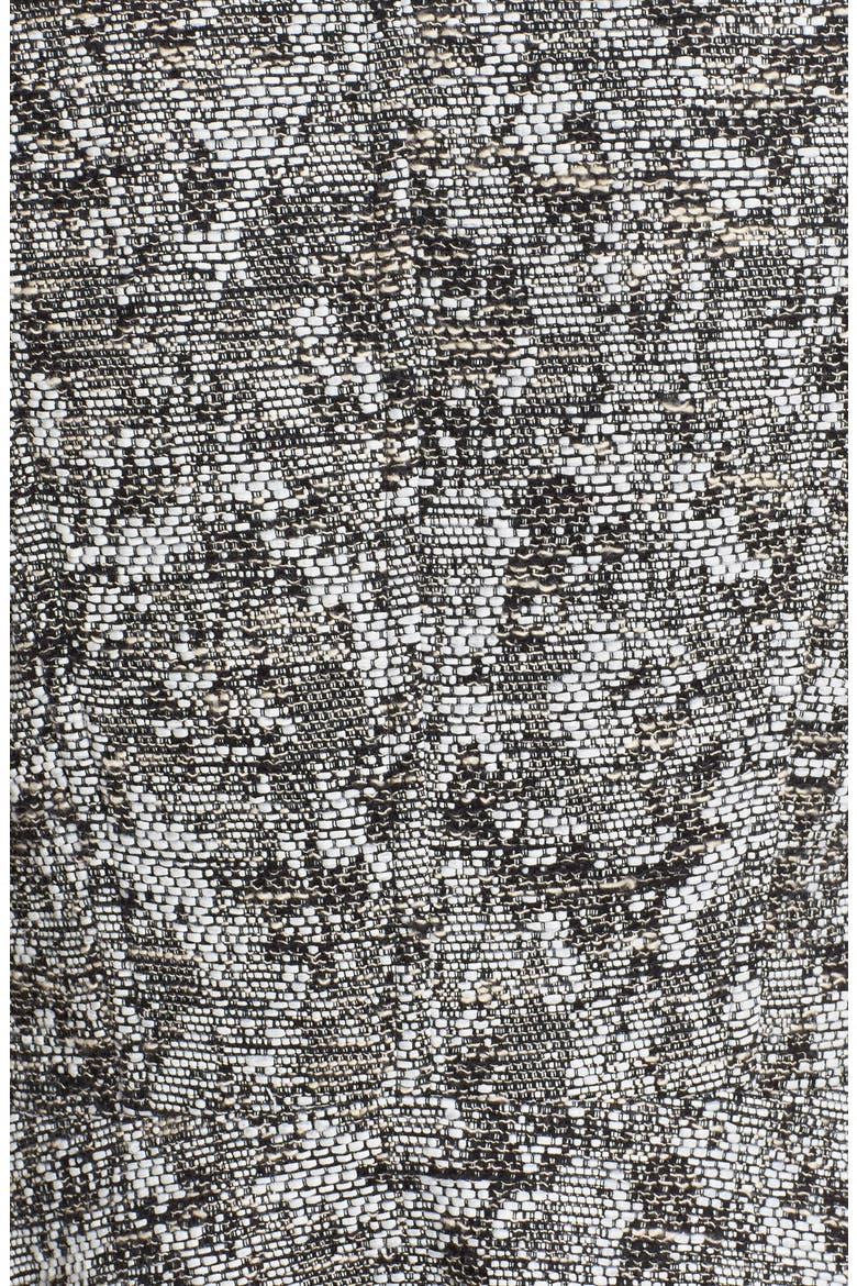Drape Front Bouclé Jacket, Alternate, color, OFF WHITE/ BLACK