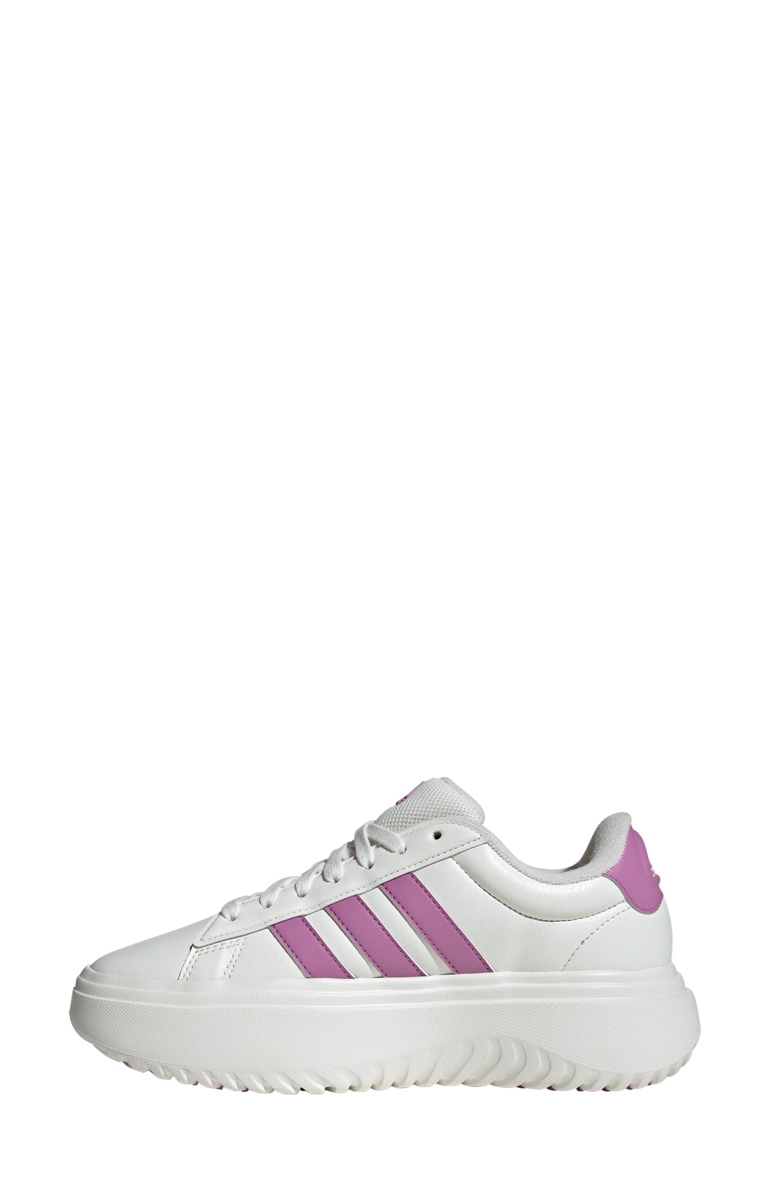 adidas Grand Court Platform Sneaker, Alternate, color, White/Purple/Purple