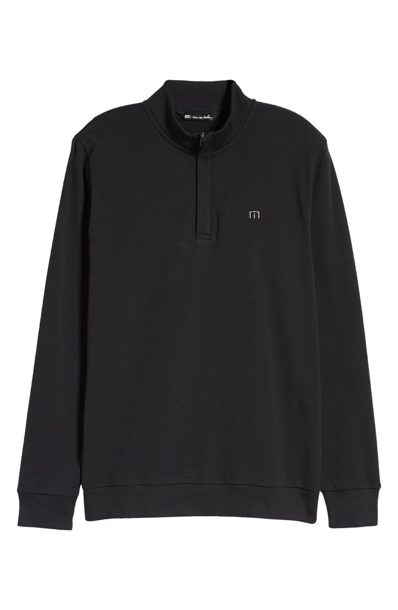 TravisMathew Cloud 2.0 Quarter Zip Pullover, Alternate, color, Black